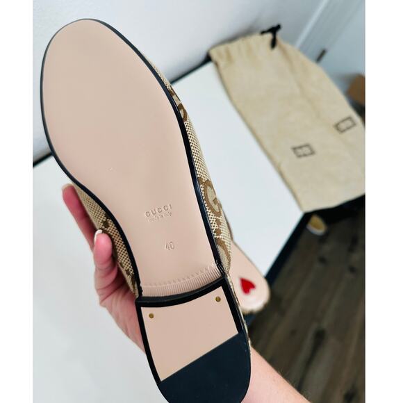 NWOT Gucci Princetown Slipper in Beige & Ebony GG Canvas 40 / 10 - Picture 12 of 16